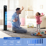 easycomfort easycomfort ventilatore a colonna moderno 3 velocita con oscillazione 70 ventilatore a torre con piantana rotonda e maniglia potenza 50w in pp 20x78 5cm nero