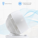 easycomfort easycomfort ventilatore da tavolo 3 velocita oscillazione 70 e inclinazione 90 27x27x34cm bianco e nero