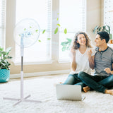 easycomfort ventilatore a piantana a 3 velocita con inclinazione a 80 60x60x90 120cm