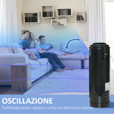 easycomfort ventilatore a colonna oscillante a 3 velocita e basso rumore in abs e rame o11x32.5 cm nero
