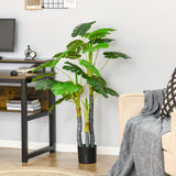 easycomfort monstera pianta artificiale per interno ed esterno pianta finta realistica con 20 foglie 120cm
