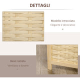 easycomfort easycomfort paravento separe da interno a 4 ante in legno e bambu pieghevole e salvaspazio altezza 170cm marrone
