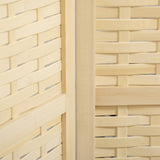 easycomfort easycomfort paravento separe da interno a 4 ante in legno e bambu pieghevole e salvaspazio altezza 170cm marrone