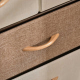 easycomfort easycomfort cassettiera 5 cassetti pieghevoli in tessuto e ripiano in mdf arredamento soggiorno e camera 58x29x99cm multicolore