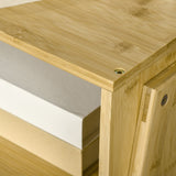 easycomfort easycomfort comodino multiuso tavolino da divano in bambu design aperto 43x32 5x42cm