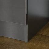 easycomfort easycomfort cassettiera da 4 cassetti con maniglie di metallo in truciolato 75x36x72 cm grigio