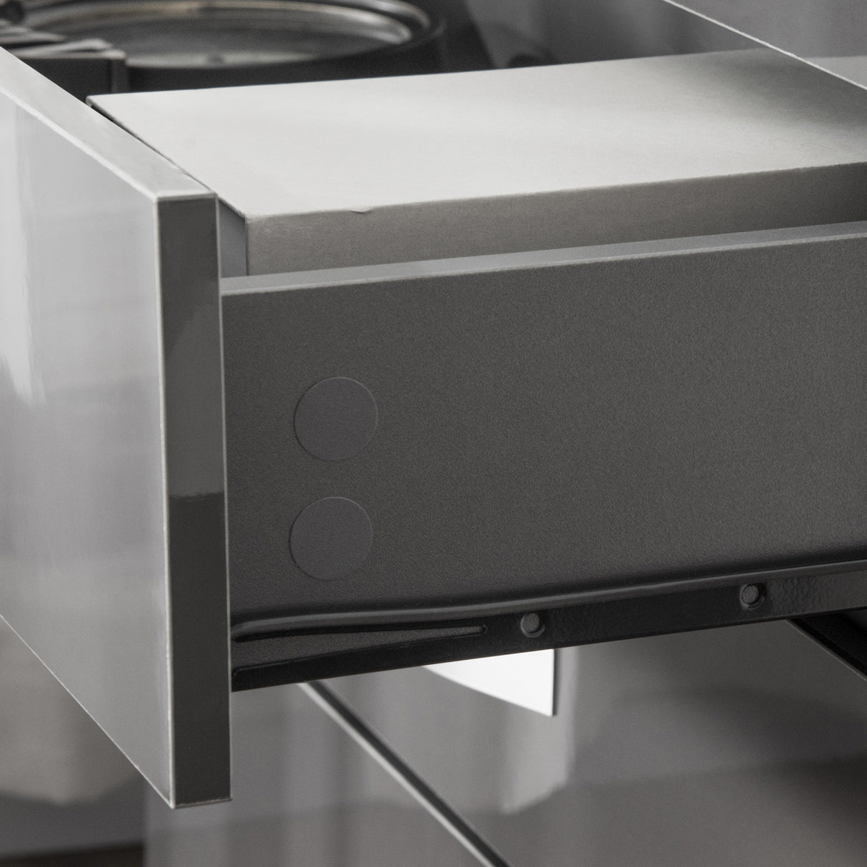 easycomfort easycomfort cassettiera da 4 cassetti con maniglie di metallo in truciolato 75x36x72 cm grigio