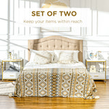 easycomfort easycomfort set di 2 comodini moderni con cassetto e ripiano aperto 50x40x55cm bianco e oro