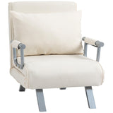 easycomfort easycomfort poltrona letto 2 in 1 con schienale inclinabile in 5 posizioni 656982cm beige