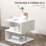 easycomfort easycomfort moderno tavolino basso da salotto in legno 50 x 50 x 50cm bianco ean 8054111847926