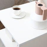 easycomfort easycomfort moderno tavolino basso da salotto in legno 50 x 50 x 50cm bianco ean 8054111847926