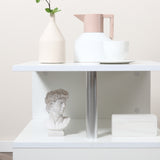 easycomfort easycomfort moderno tavolino basso da salotto in legno 50 x 50 x 50cm bianco ean 8054111847926