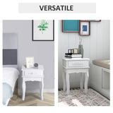 easycomfort easycomfort comodino con cassetto in legno bianco 40x35x60cm ean 8054111842914