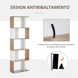 easycomfort easycomfort libreria moderna 5 ripiani pratici finitura eccellente superficie liscia e a prova di umidita in legno truciolato bianco 6024184 5cm ean 8054111846806