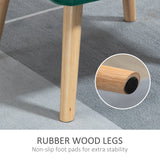 easycomfort easycomfort poltroncina stile nordico in legno ed effetto velluto verde per soggiorno o ufficio 64x62x72 5 cm