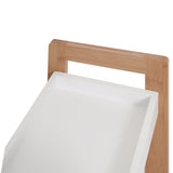 easycomfort easycomfort mobiletto bagno a 3 ripiani compatto in legno mdf bianco e bambu 27 5x20 8x74cm