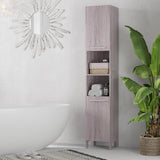 easycomfort easycomfort colonna bagno in mdf con 2 armadietti e 2 ripiani aperti 30x32x172 5 cm color legno