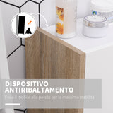 easycomfort easycomfort armadietto a due ante per bagno mobiletto da ingresso o camera in legno color rovere e bianco 60 x 25 x 90cm ean 8054111847759