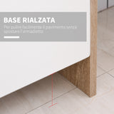easycomfort easycomfort armadietto a due ante per bagno mobiletto da ingresso o camera in legno color rovere e bianco 60 x 25 x 90cm ean 8054111847759