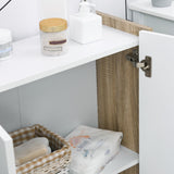 easycomfort easycomfort armadietto a due ante per bagno mobiletto da ingresso o camera in legno color rovere e bianco 60 x 25 x 90cm ean 8054111847759