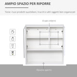 easycomfort easycomfort armadietto specchiera bagno mobiletto bagno pensile con fissaggio a muro 54x15x55cm bianco