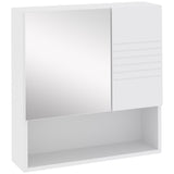 easycomfort easycomfort armadietto specchiera bagno mobiletto bagno pensile con fissaggio a muro 54x15x55cm bianco
