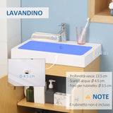 easycomfort easycomfort mobile bagno sotto lavabo in truciolato con ripiani regolabili e lavello curvo 60x41 5x88 cm