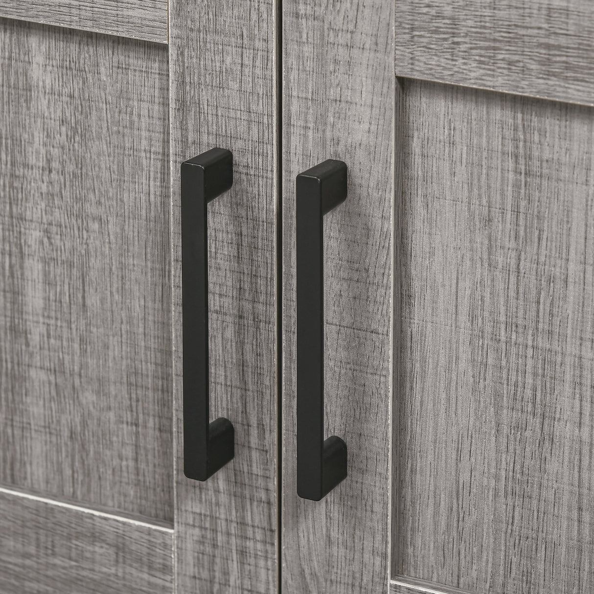 easycomfort easycomfort mobile sottolavabo con armadietto a 2 ante e ripiani in legno 60x30x60cm grigio