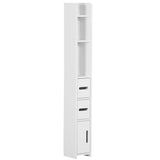 easycomfort easycomfort colonna bagno con mensole e armadietti mobile alto salvaspazio in legno 15x17x120cm bianco