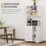 easycomfort easycomfort credenza moderna in legno bianco con 2 armadietti mensole regolabili 1 ripiano aperto e 3 cassetti 80x39 5x183 5cm