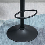 easycomfort easycomfort set 2 sgabelli da bar altezza regolabile con base in metallo e seduta in finta pelle sgabelli moderni con schienale e poggiapiedi 46x48x83 104 cm marrone e nero