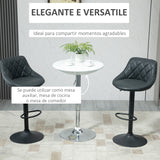 easycomfort easycomfort tavolo rotondo da bar con piano girevole altezza regolabile con leva a gas e base bianco