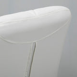 easycomfort easycomfort set 2 sgabelli da bar con altezza regolabile base in metallo e seduta in pelle pu sgabelli con schienale e poggiapiedi 51 5x57 5x93 114 5cm bianco