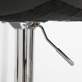 easycomfort easycomfort set 2 sgabelli da bar girevoli in similpelle con schienale e poggiapiedi 42x45x89 110cm grigio