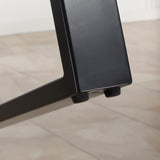 easycomfort easycomfort tavolo da pranzo rettangolare stile industriale per 8 persone 180x90x75cm grigio e nero