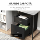 easycomfort easycomfort cassettiera a rotelle da ufficio salvaspazio in legno 41x39x58cm nero ean 8054111844734
