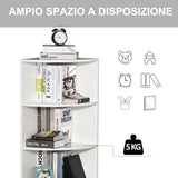easycomfort easycomfort libreria ad angolo 4 ripiani a muro e parete 39 5x39 5x120cm bianco legno ean 8054144131085