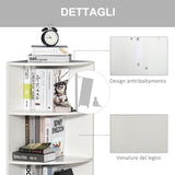 easycomfort easycomfort libreria ad angolo 4 ripiani a muro e parete 39 5x39 5x120cm bianco legno ean 8054144131085