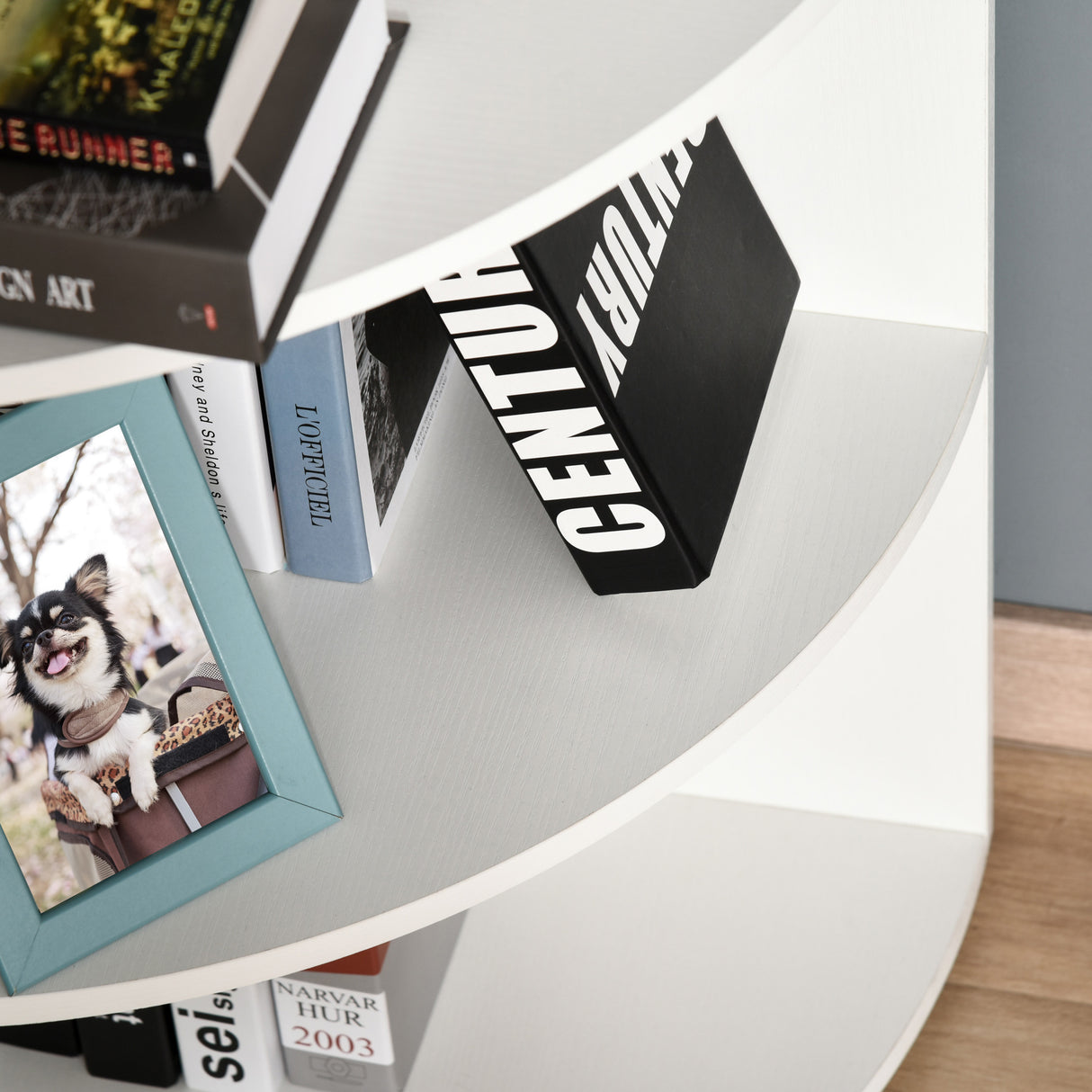 easycomfort easycomfort libreria ad angolo 4 ripiani a muro e parete 39 5x39 5x120cm bianco legno ean 8054144131085