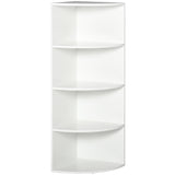 easycomfort easycomfort libreria ad angolo 4 ripiani a muro e parete 39 5x39 5x120cm bianco legno ean 8054144131085