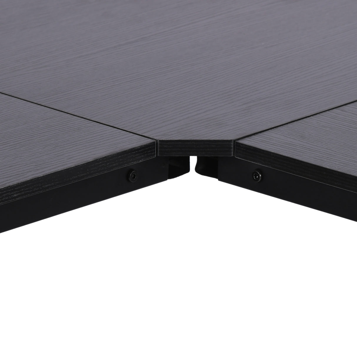 easycomfort easycomfort scrivania spaziosa nera e finitura in rovere perfetta postazione da lavoro per casa e ufficio a forma di l con soluzione angolare finitura in rovere 150x150x76cm nera ean 8054144134499