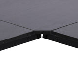 easycomfort easycomfort scrivania spaziosa nera e finitura in rovere perfetta postazione da lavoro per casa e ufficio a forma di l con soluzione angolare finitura in rovere 150x150x76cm nera ean 8054144134499