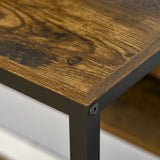 easycomfort easycomfort scrivania pc con scaffale e cassetti in legno truciolato e acciaio 140x50x110cm