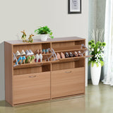 easycomfort easycomfort scarpiera salvaspazio capacita 24 ingresso e camera da letto legno 120x24x81cm