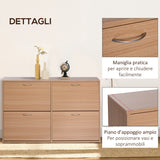 easycomfort easycomfort scarpiera salvaspazio capacita 24 ingresso e camera da letto legno 120x24x81cm