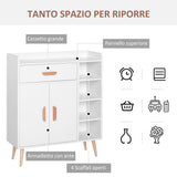easycomfort easycomfort mobiletto con piedini in legno di pino bianco 80 x 29 5 x 96cm ean 8054111848046