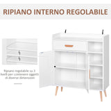 easycomfort easycomfort mobiletto con piedini in legno di pino bianco 80 x 29 5 x 96cm ean 8054111848046