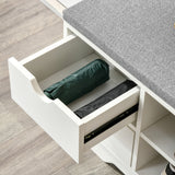 easycomfort easycomfort scarpiera salvaspazio panca scarpiera in legno mobile scarpiera da ingresso bianca 80 5x30 5x43 5cm