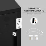 easycomfort easycomfort mobiletto multiuso per casa e ufficio con 2 cassetti e 2 armadietti apertura a pressione 79x36x74cm