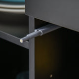 easycomfort easycomfort mobiletto multiuso per casa e ufficio con 2 cassetti e 2 armadietti apertura a pressione 79x36x74cm